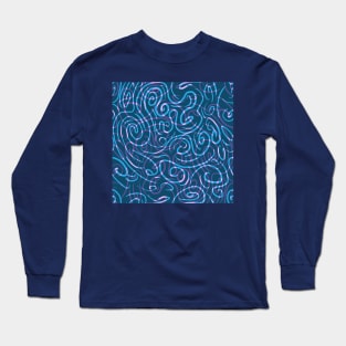 Swril pattern, colorful chaotic shapes Long Sleeve T-Shirt